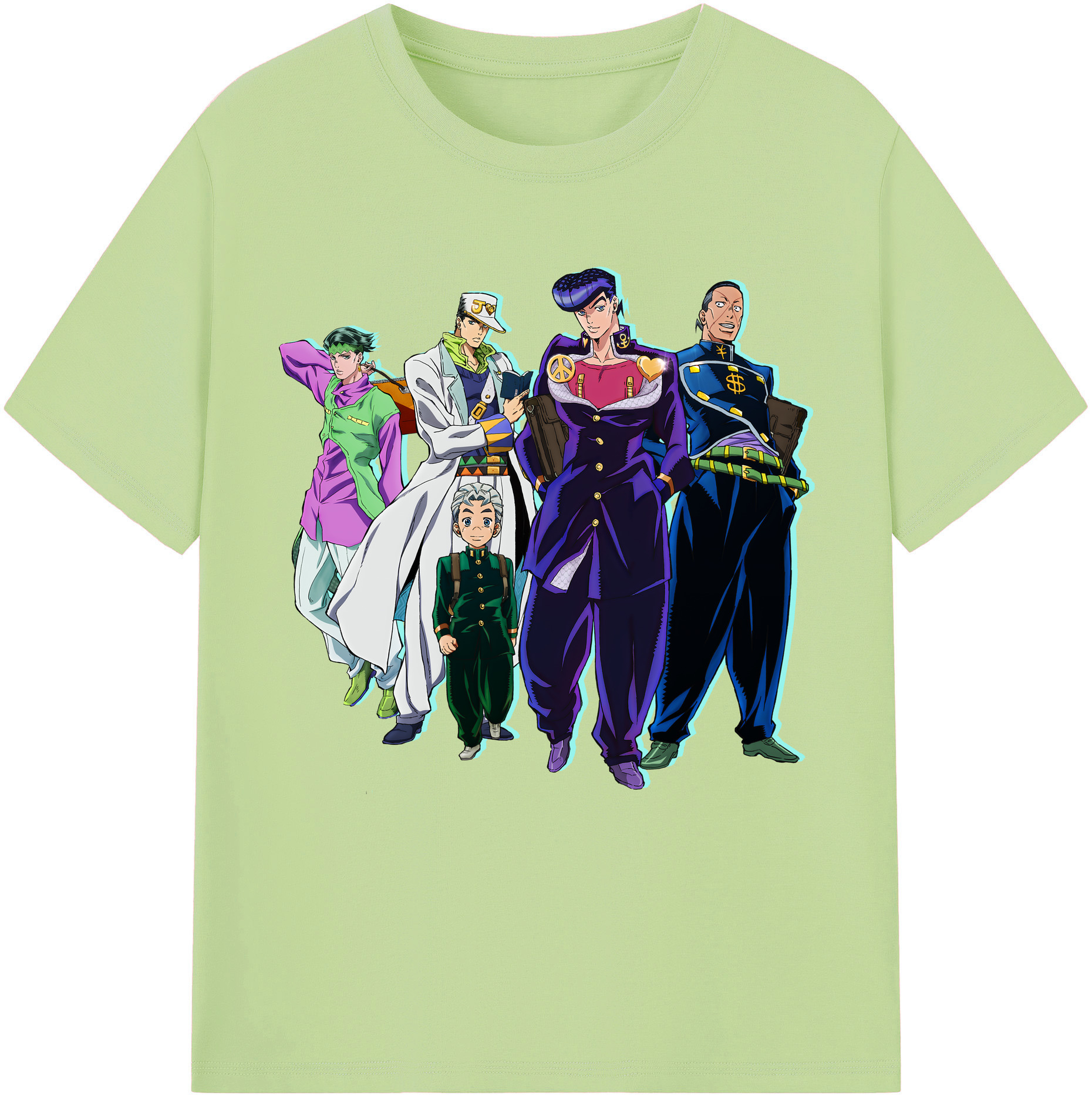 （画像用） ジョジョの奇妙な冒険 JoJo's Bizarre Adventure 綿100％半袖Tシャツ（フロントプリント）